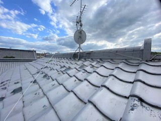 台風被害の屋根工事 京都府向日市