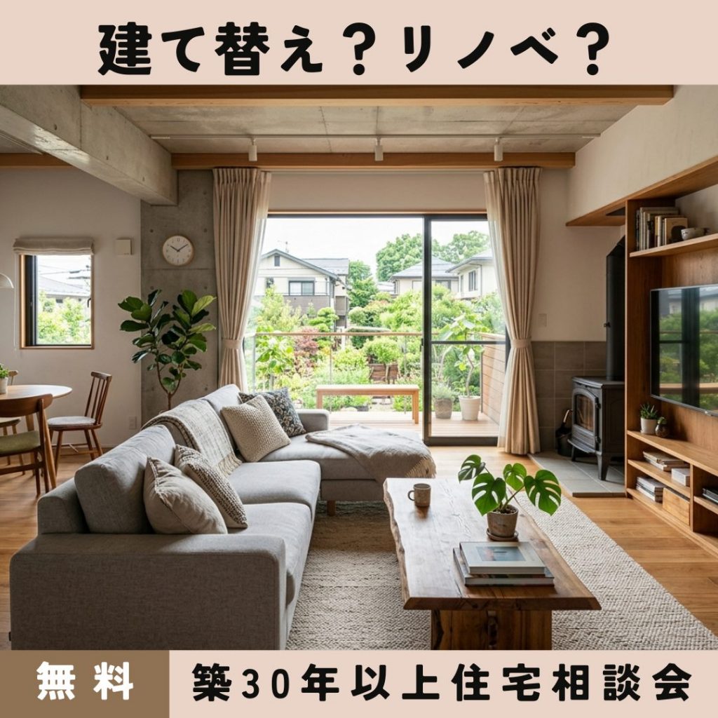 建て替えかリノベか迷ったらこれ！築30年以上の住宅限定相談会